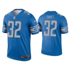 Men's Detroit Lions #32 D'Andre Swift Blue Legend Jersey