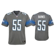 Youth Detroit Lions #55 Derrick Barnes Steel Color Rush Game Jersey