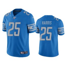 Men's Detroit Lions #25 Will Harris 100th Season Light Blue Vapor Limited Jersey