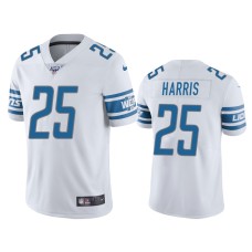 Men's Detroit Lions #25 Will Harris 100th Season White Vapor Limited Jersey