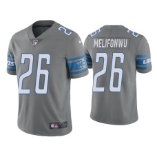 Men's Detroit Lions #26 Color Rush Limited Ifeatu Melifonwu Steel Jersey