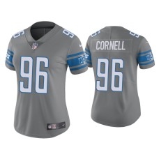 Women's Detroit Lions #96 Color Rush Limited Jashon Cornell Steel Jersey