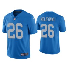 Men's Detroit Lions #26 Vapor Limited Ifeatu Melifonwu Lions Blue Jersey