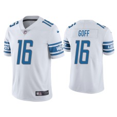 Men's Detroit Lions #16 Jared Goff Vapor Limited White Jersey