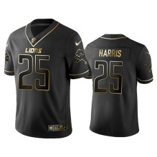 Men's Detroit Lions #25 2019 Golden Edition Lions Will Harris Black Jersey