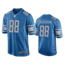 Men's Detroit Lions #88 T.J. Hockenson Blue NFL Draft Game Jersey