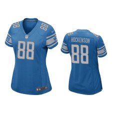 Men's Detroit Lions #88 T.J. Hockenson Blue NFL Draft Game Jersey