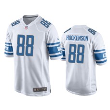 Men's Detroit Lions #88 T.J. Hockenson White NFL Draft Game Jersey