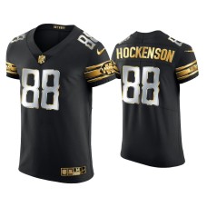 Men's Detroit Lions #88 T.J. Hockenson Black Golden Edition Elite Jersey