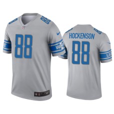 Men's Detroit Lions #88 T.J. Hockenson Gray Inverted Legend Jersey