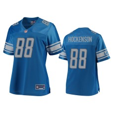 Women's Detroit Lions #88 T.J. Hockenson Blue Pro Line Jersey