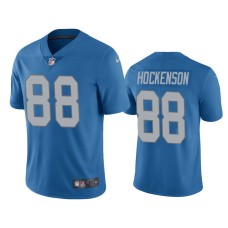 Men's Detroit Lions #88 T.J. Hockenson Blue NFL Draft Vapor Limited Jersey