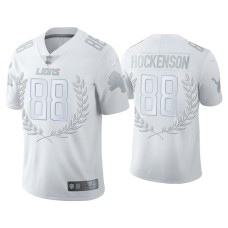 Men's Detroit Lions #88 T.J. Hockenson White Vapor Limited Platinum Jersey