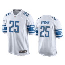 Men's Detroit Lions #25 Will Harris White Game Jersey