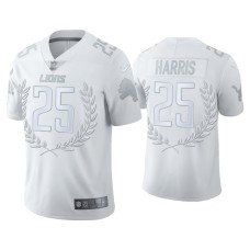 Men's Detroit Lions #25 Will Harris White Vapor Limited Platinum Jersey