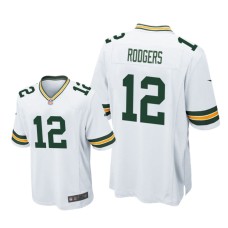 Men's Green Bay Packers #12 White Aaron Rodgers Nike Game Jersey