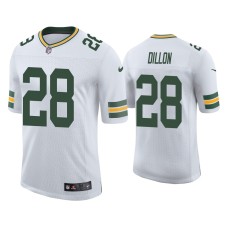 Men's Green Bay Packers #28 A.J. Dillon White 2020 NFL Draft Vapor Limited Jersey