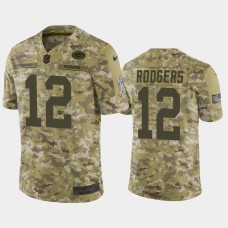 Men's Green Bay Packers #12 Aaron Rodgers Nike Salute to Service Limited Jersey - Camo