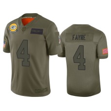 Men's Green Bay Packers #4 Brett Favre Camo 2019 Salute to Service Limited Jersey