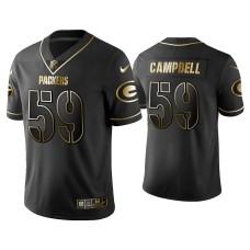 Men's Green Bay Packers #59 Golden Edition Vapor Limited Packers De'Vondre Campbell Black Jersey