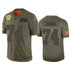 Men's Green Bay Packers #74 Elgton Jenkins Camo 2019 Salute to Service Limited Jersey