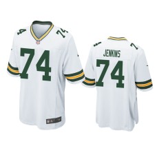 Men's Green Bay Packers #74 Elgton Jenkins White NFL Draft Game Jersey