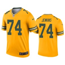 Men's Green Bay Packers #74 Elgton Jenkins Gold Inverted Legend Jersey