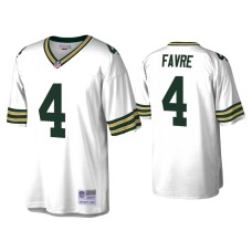 Men's Green Bay Packers #4 Brett Favre White 1996 Legacy Replica Throwback Jersey