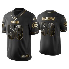 Men's Green Bay Packers #58 Golden Edition Vapor Limited Packers Isaiah McDuffie Black Jersey