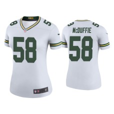 Women's Green Bay Packers #58 Color Rush Legend Isaiah McDuffie White Jersey