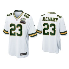 Men's Green Bay Packers #23 Jaire Alexander White 4X Super Bowl Champions Patch Game Jersey