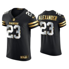 Men's Green Bay Packers #23 Jaire Alexander Black Golden Edition Elite Jersey