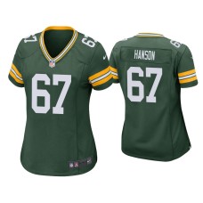 Women's Green Bay Packers #67 Jake Hanson Green Game Jersey