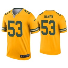 Men's Green Bay Packers #53 Jonathan Garvin Gold Inverted Legend Jersey