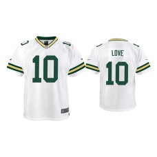 Youth Green Bay Packers #10 Jordan Love White Game Jersey