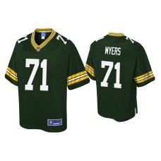 Youth Green Bay Packers #71 Josh Myers Green Pro Line Jersey