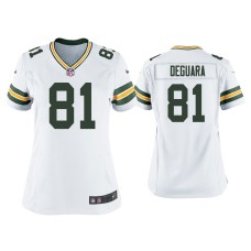 Women's Green Bay Packers #81 Josiah Deguara White Game Jersey