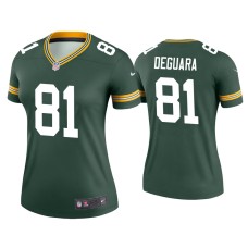 Women's Green Bay Packers #81 Josiah Deguara Green Legend Jersey