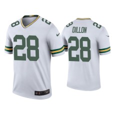 Men's Green Bay Packers #28 Color Rush Legend A.J. Dillon White Jersey