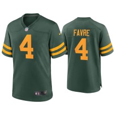 Men's Green Bay Packers #4 Brett Favre Green Alternate Game Jersey