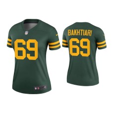 Women's Green Bay Packers #69 David Bakhtiari Green Alternate Legend Jersey