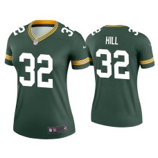 Women's Green Bay Packers #32 Kylin Hill Green Legend Jersey