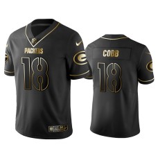 Men's Green Bay Packers #18 2019 Golden Edition Vapor Untouchable Limited Randall Cobb Black Jersey - Men's