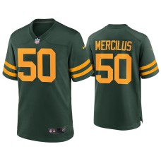 Men's Green Bay Packers #50 Whitney Mercilus Green Alternate Game Jersey