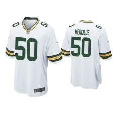 Men's Green Bay Packers #50 Whitney Mercilus White Game Jersey