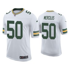 Men's Green Bay Packers #50 Vapor Limited Whitney Mercilus Packers White Jersey