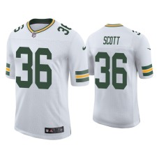 Men's Green Bay Packers #36 Vapor Limited Vernon Scott Packers White Jersey