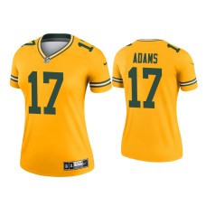 Women's Green Bay Packers #17 Davante Adams Gold Inverted Legend Jersey