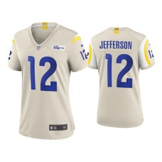 Women's Los Angeles Rams #12 2020 Van Jefferson Bone Game Jersey