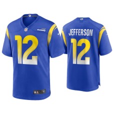 Men's Los Angeles Rams #12 2020 Van Jefferson Royal Game Jersey